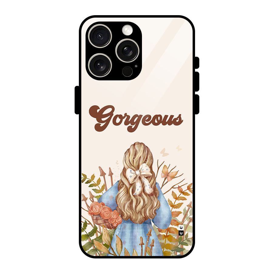 Gorgeous Girl Glass Back Case for iPhone 15 Pro Max