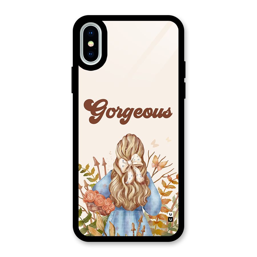 Gorgeous Girl Glass Back Case for iPhone XS