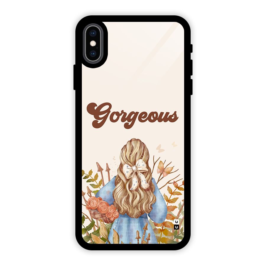 Gorgeous Girl Glass Back Case for iPhone XS Max
