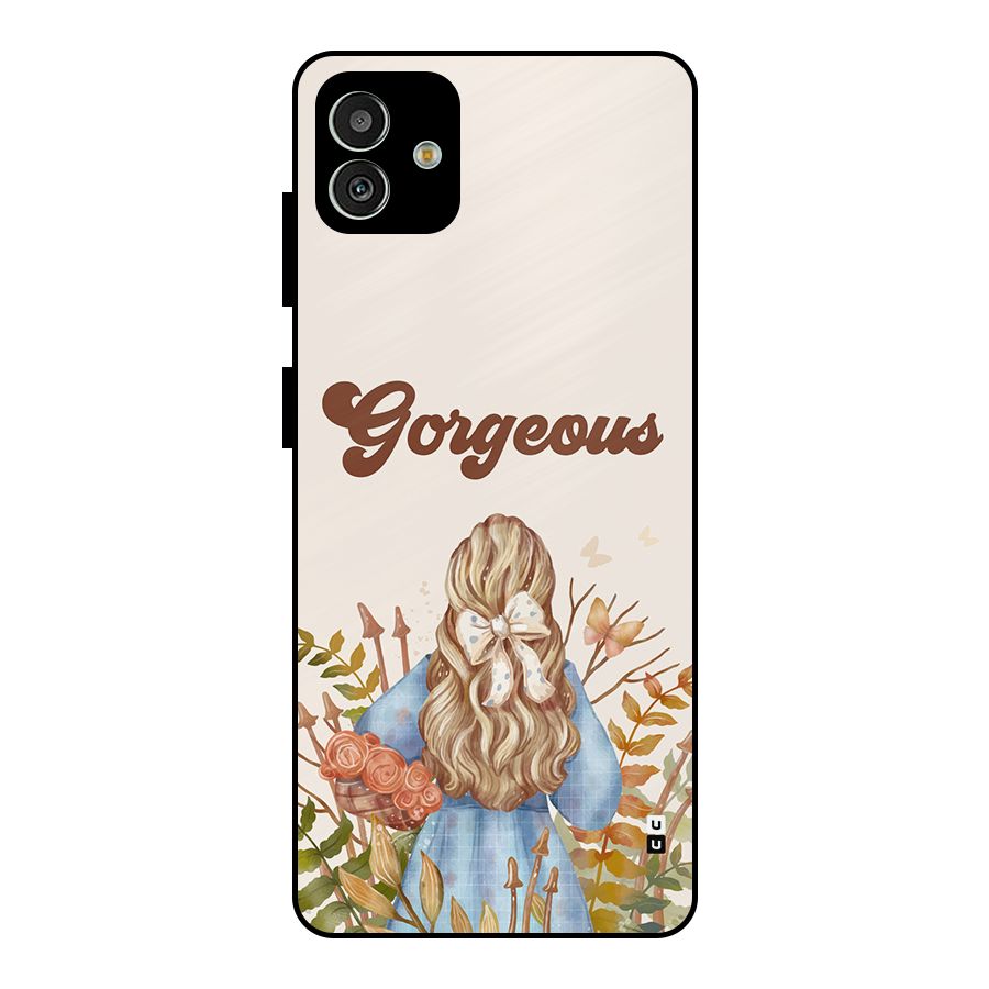 Gorgeous Girl Metal Back Case for Galaxy M13 5G