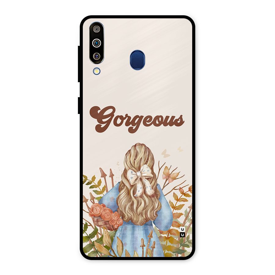 Gorgeous Girl Metal Back Case for Galaxy M30