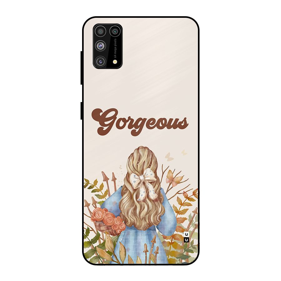 Gorgeous Girl Metal Back Case for Galaxy M31