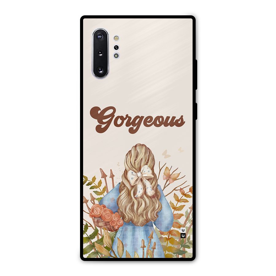 Gorgeous Girl Metal Back Case for Galaxy Note 10 Plus
