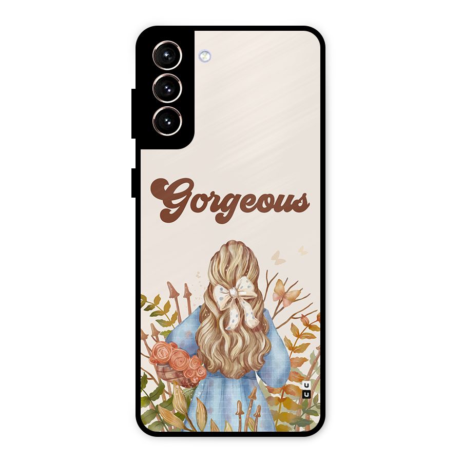 Gorgeous Girl Metal Back Case for Galaxy S21 Plus