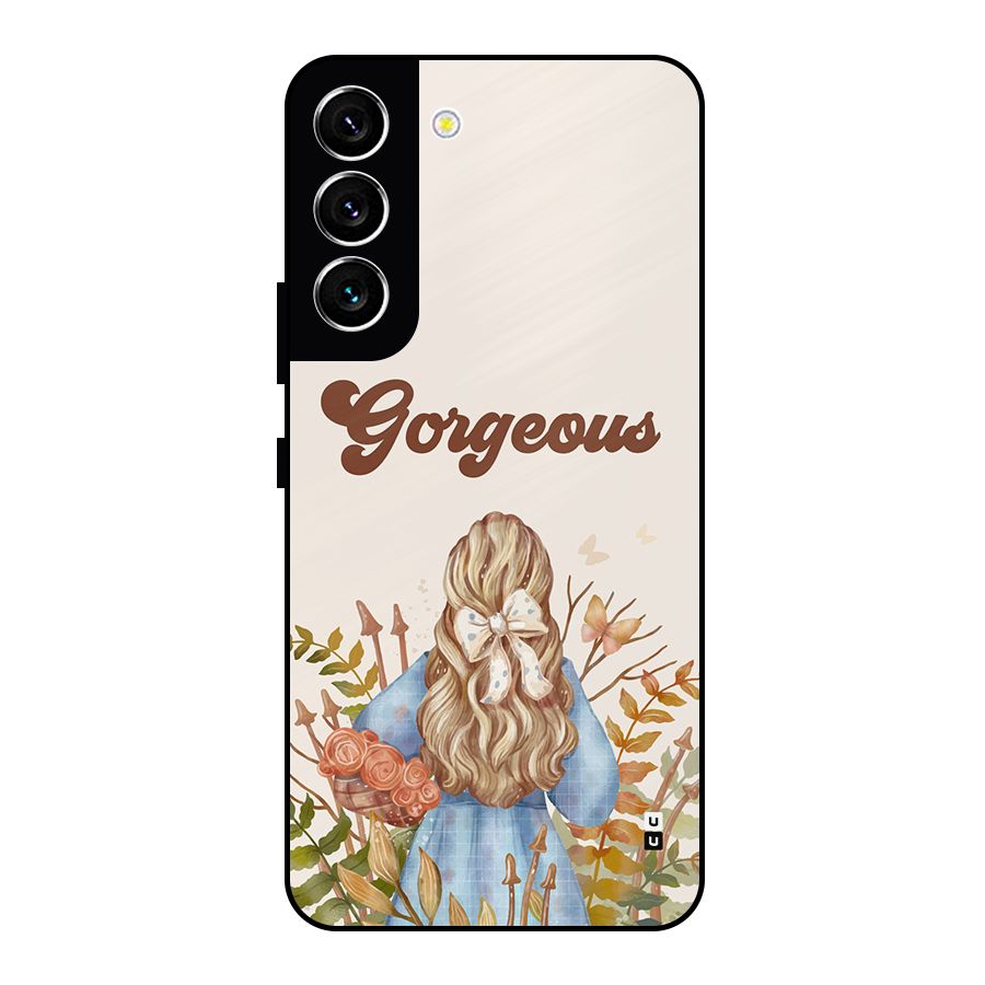 Gorgeous Girl Metal Back Case for Galaxy S22 5G