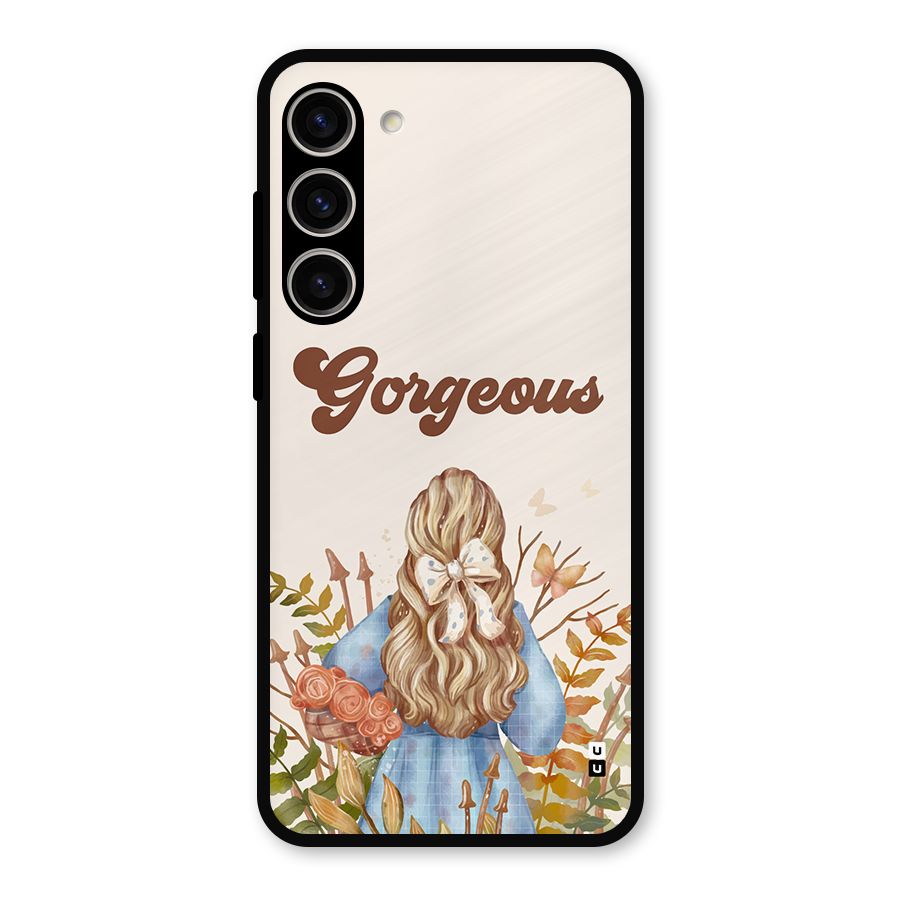 Gorgeous Girl Metal Back Case for Galaxy S23 Plus