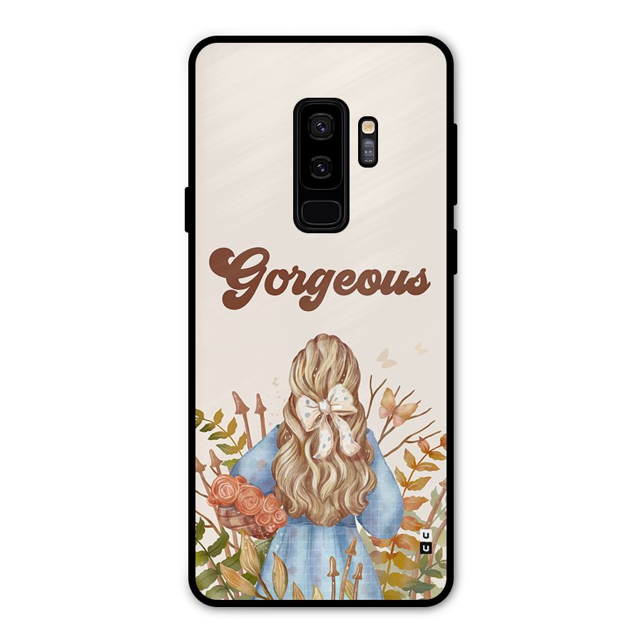 Gorgeous Girl Metal Back Case for Galaxy S9 Plus