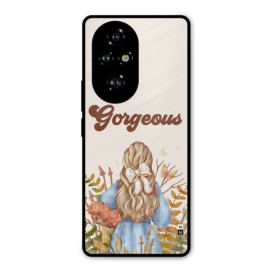 Gorgeous Girl Metal Back Case for Honor 200 Pro