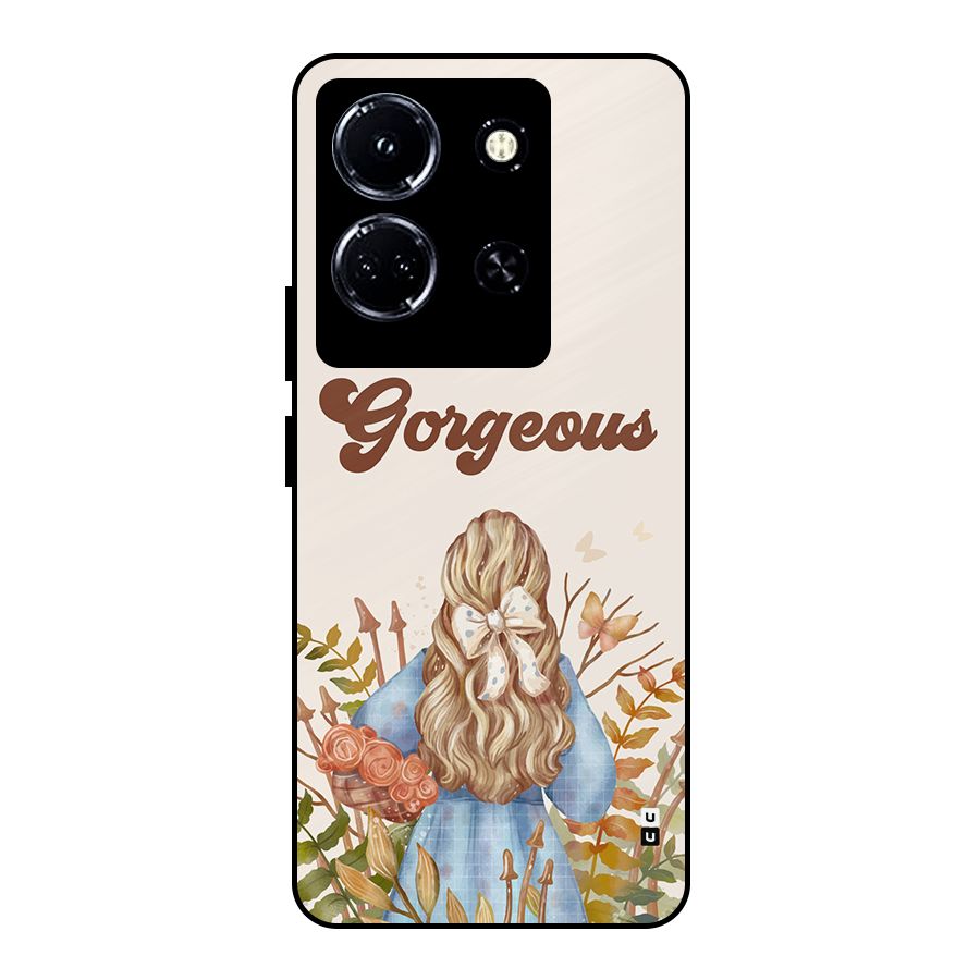 Gorgeous Girl Metal Back Case for Infinix Note 30 5G