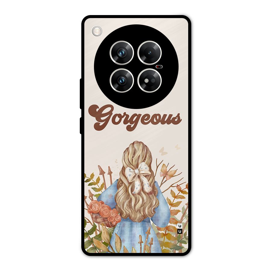 Gorgeous Girl Metal Back Case for Infinix Zero 40 5G