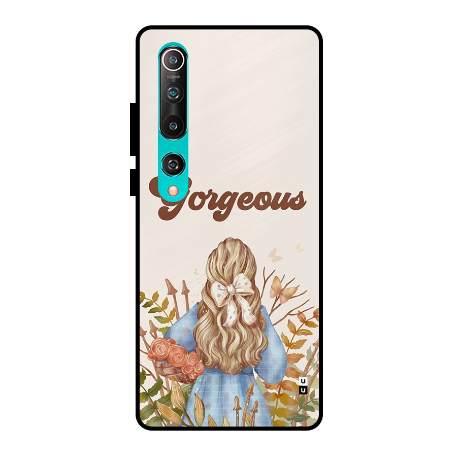 Gorgeous Girl Metal Back Case for Mi 10