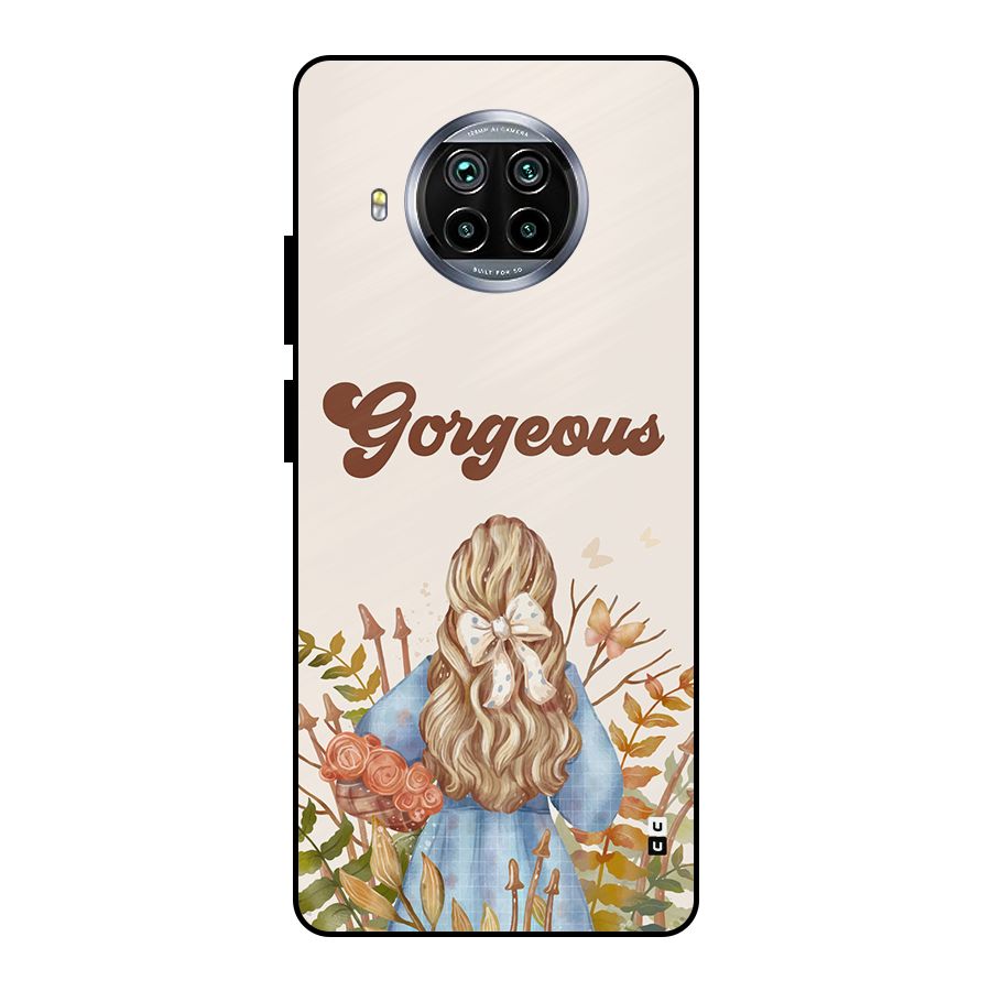 Gorgeous Girl Metal Back Case for Mi 10i