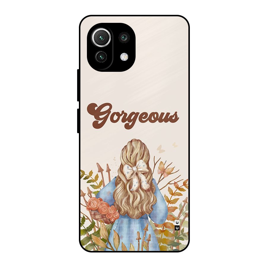 Gorgeous Girl Metal Back Case for Mi 11 Lite