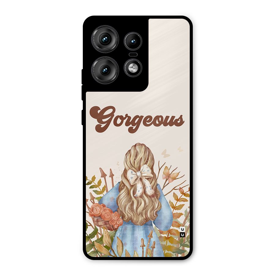 Gorgeous Girl Metal Back Case for Motorola Edge 50 Pro