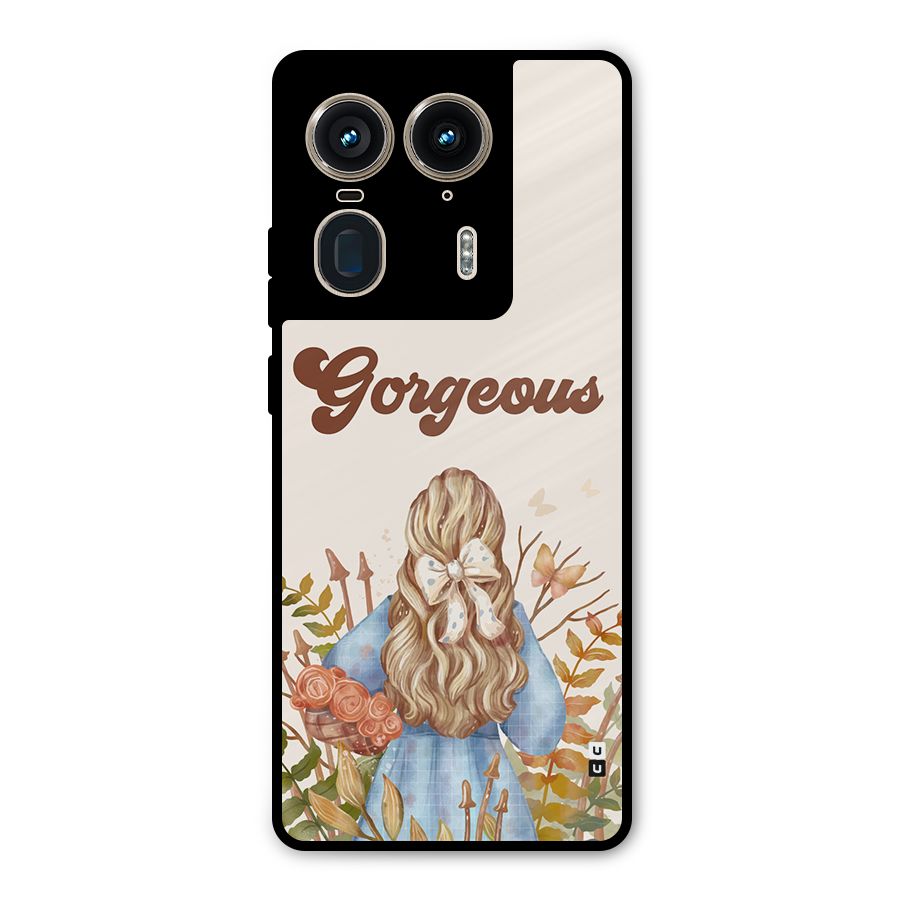 Gorgeous Girl Metal Back Case for Motorola Edge 50 Ultra