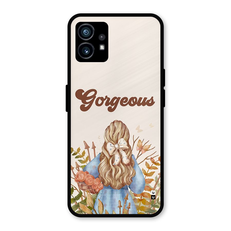 Gorgeous Girl Metal Back Case for Nothing Phone 1