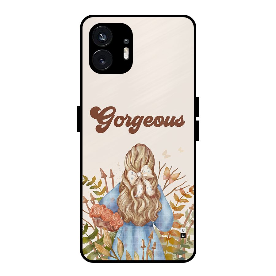 Gorgeous Girl Metal Back Case for Nothing Phone 2