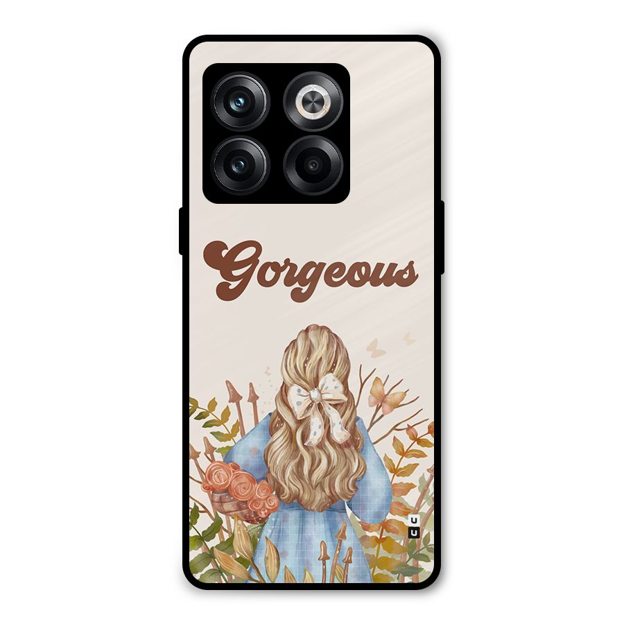 Gorgeous Girl Metal Back Case for OnePlus 10T