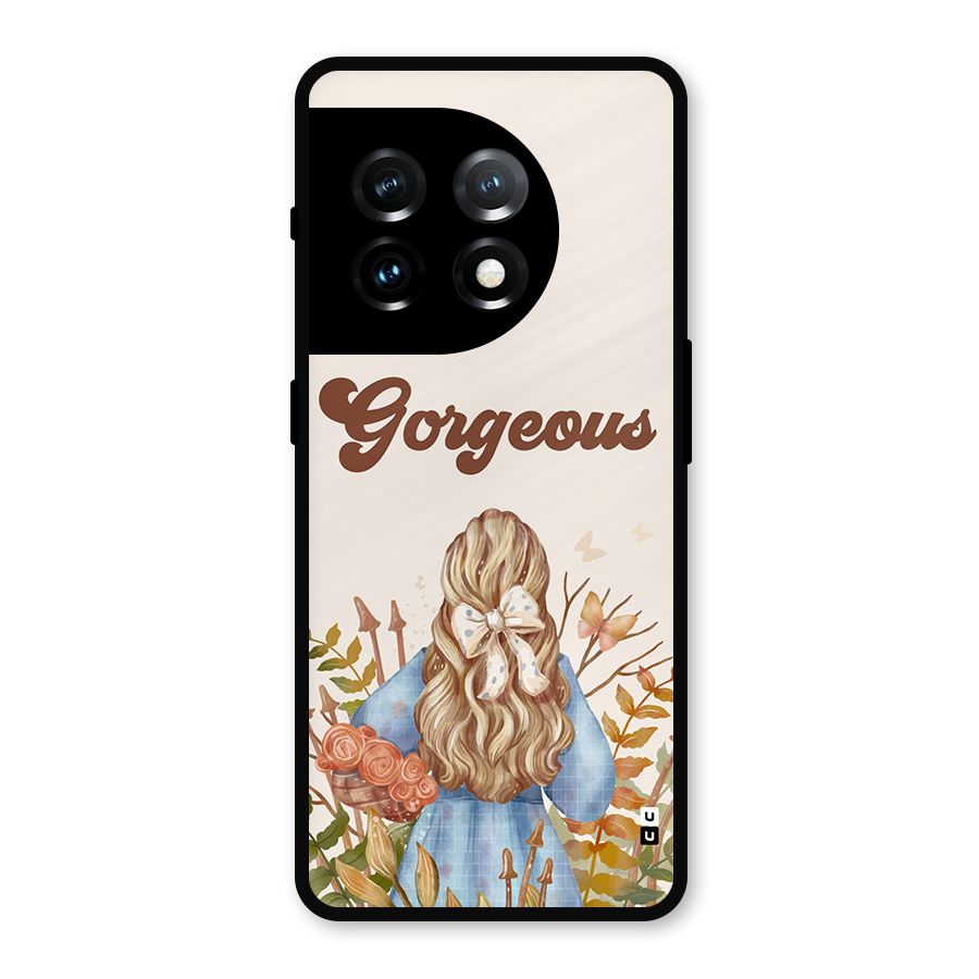 Gorgeous Girl Metal Back Case for OnePlus 11