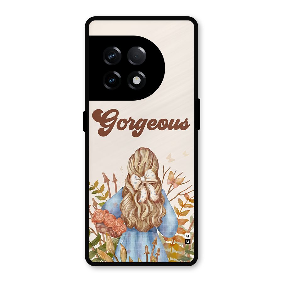 Gorgeous Girl Metal Back Case for OnePlus 11R