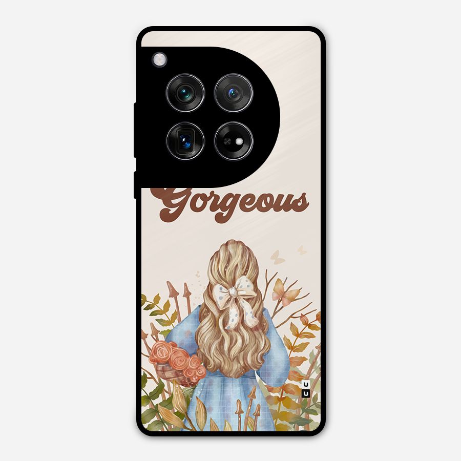 Gorgeous Girl Metal Back Case for OnePlus 12