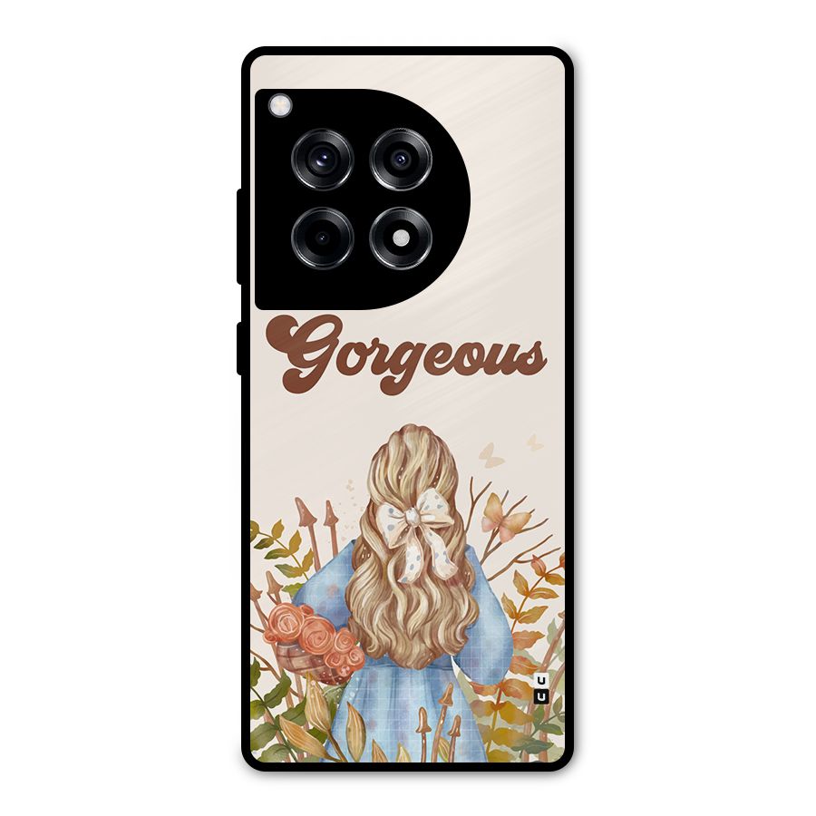Gorgeous Girl Metal Back Case for OnePlus 12R
