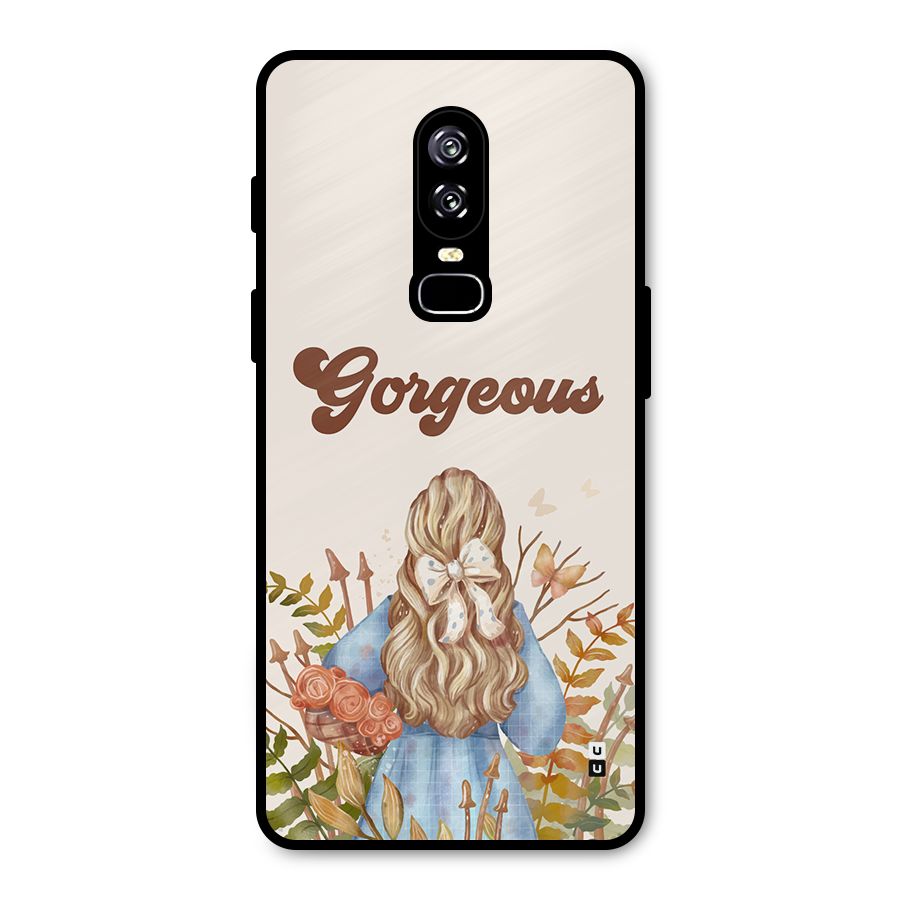 Gorgeous Girl Metal Back Case for OnePlus 6