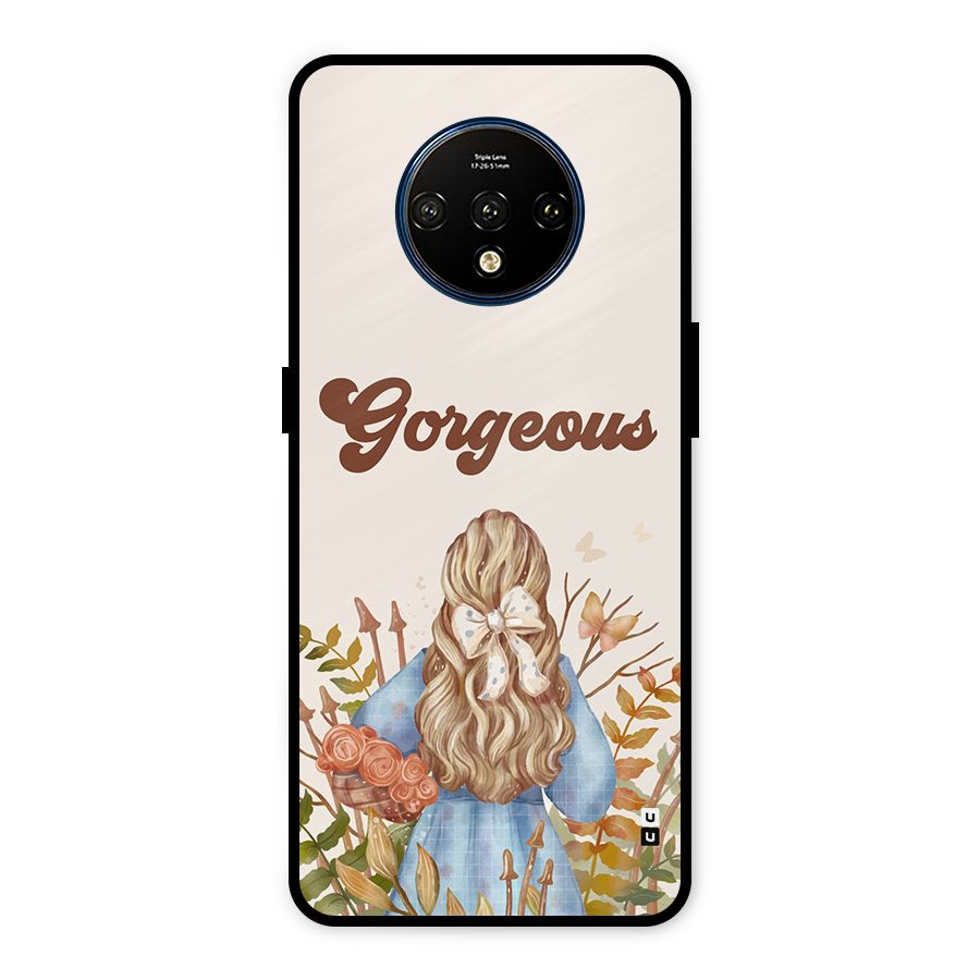 Gorgeous Girl Metal Back Case for OnePlus 7T