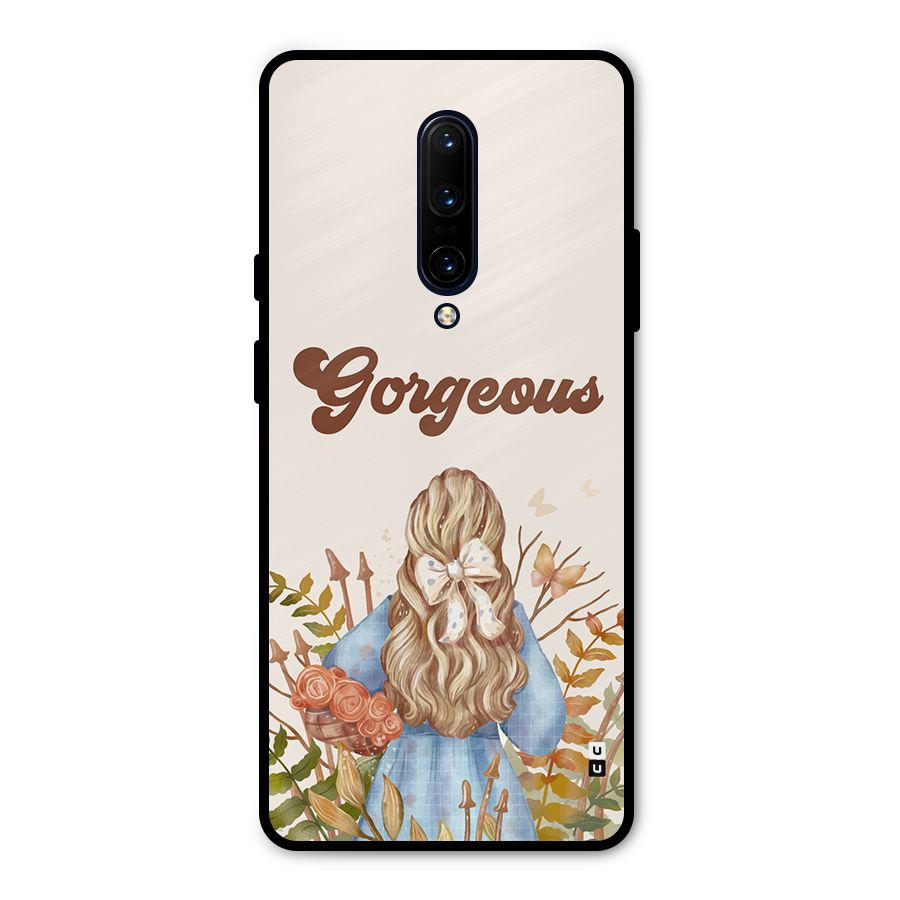 Gorgeous Girl Metal Back Case for OnePlus 7 Pro