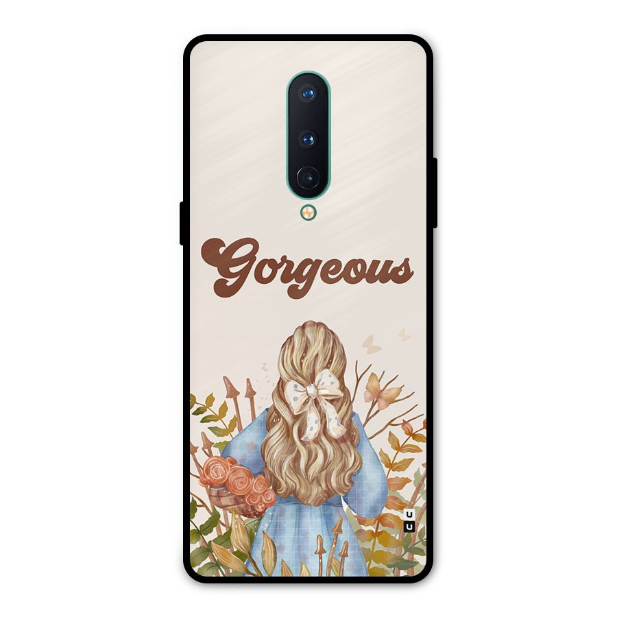 Gorgeous Girl Metal Back Case for OnePlus 8