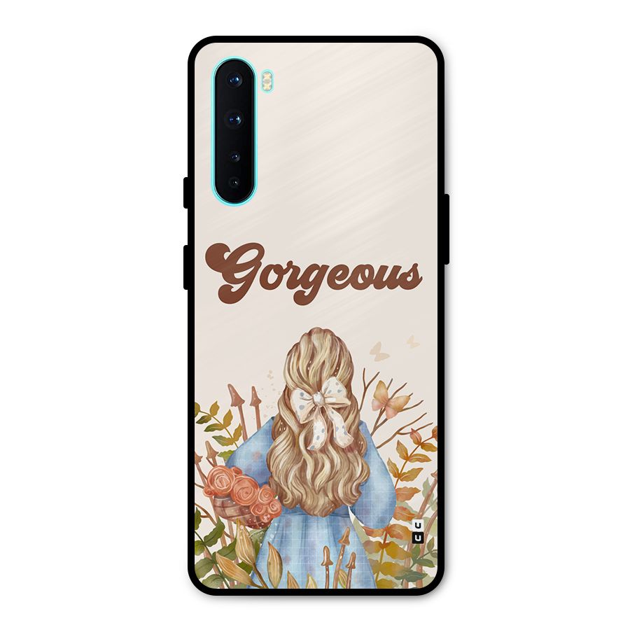 Gorgeous Girl Metal Back Case for OnePlus Nord