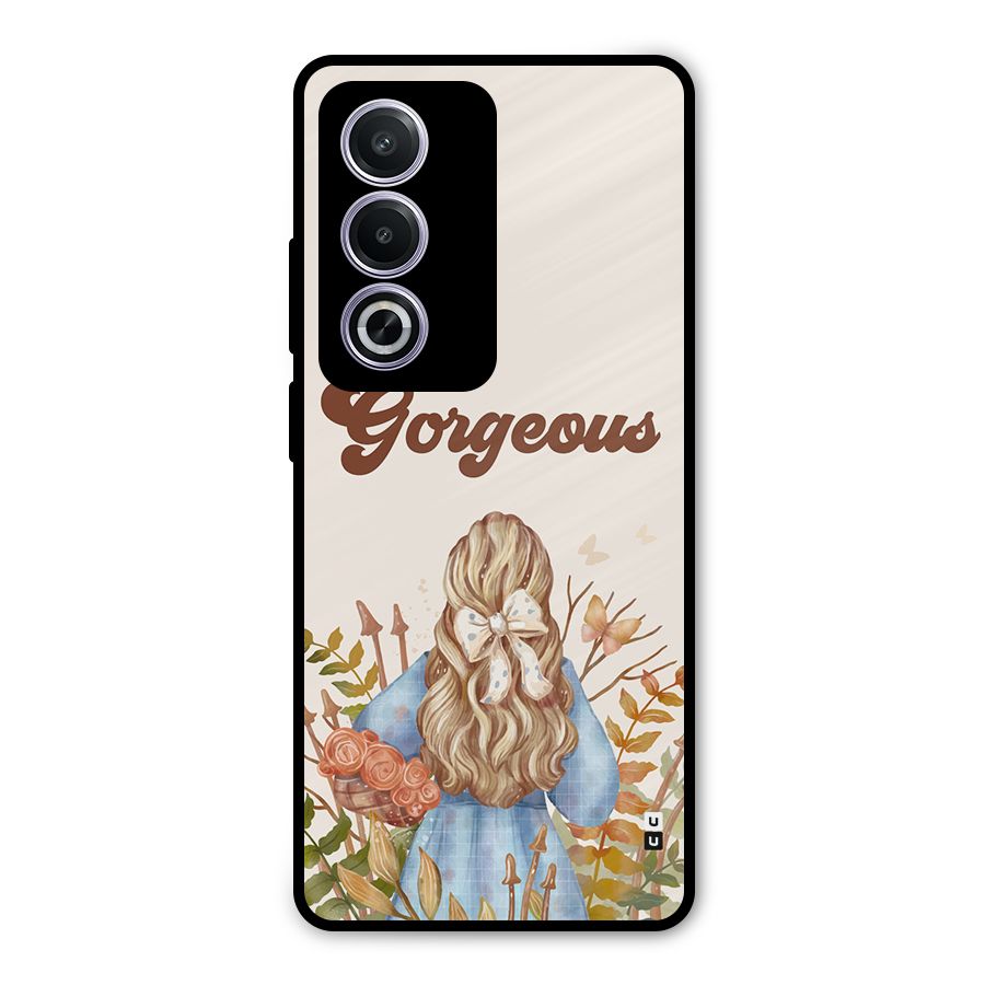 Gorgeous Girl Metal Back Case for Oppo A3 Pro