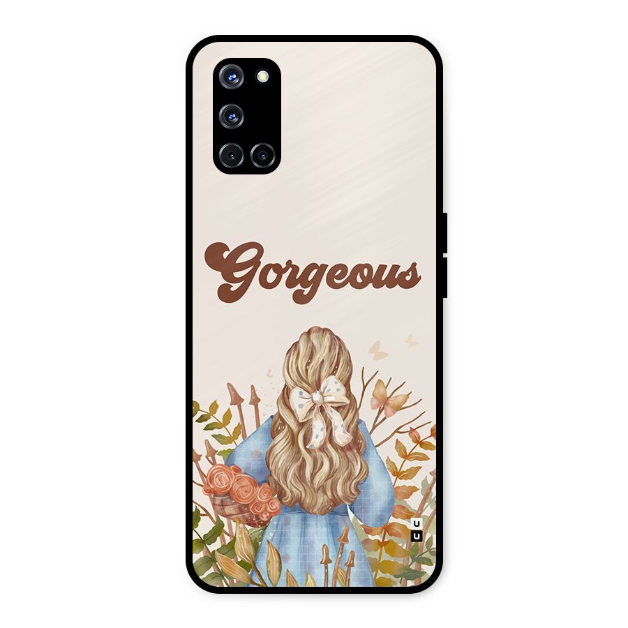 Gorgeous Girl Metal Back Case for Oppo A52