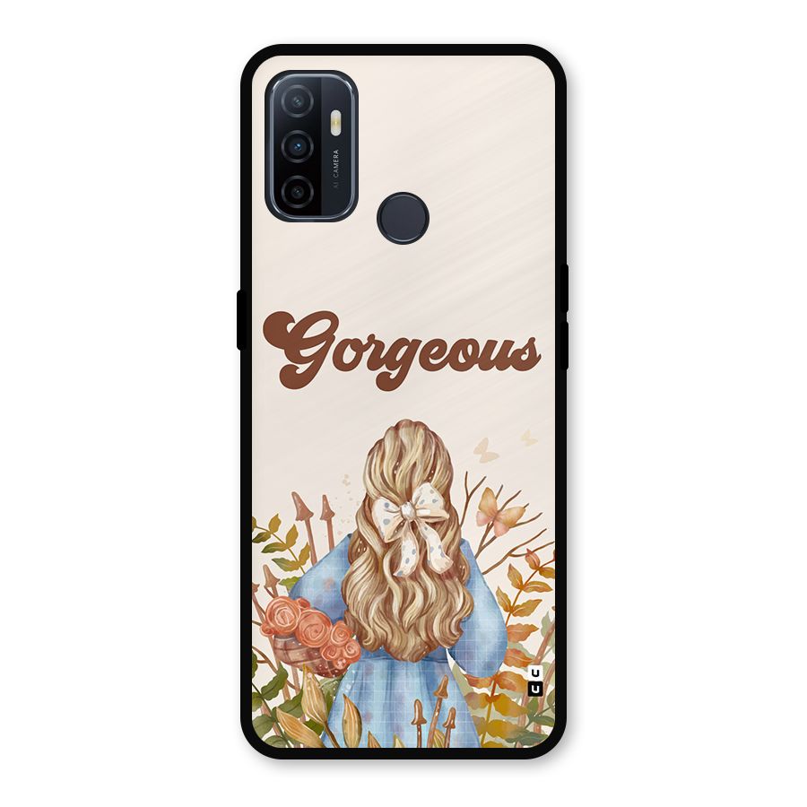 Gorgeous Girl Metal Back Case for Oppo A53