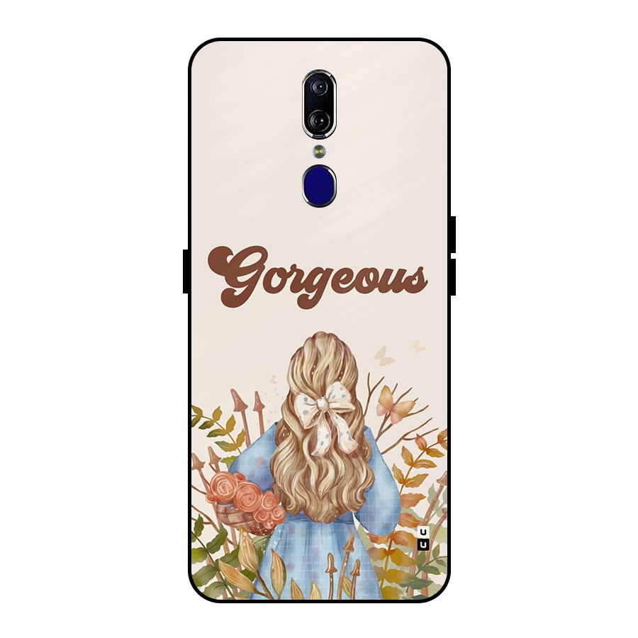 Gorgeous Girl Metal Back Case for Oppo F11