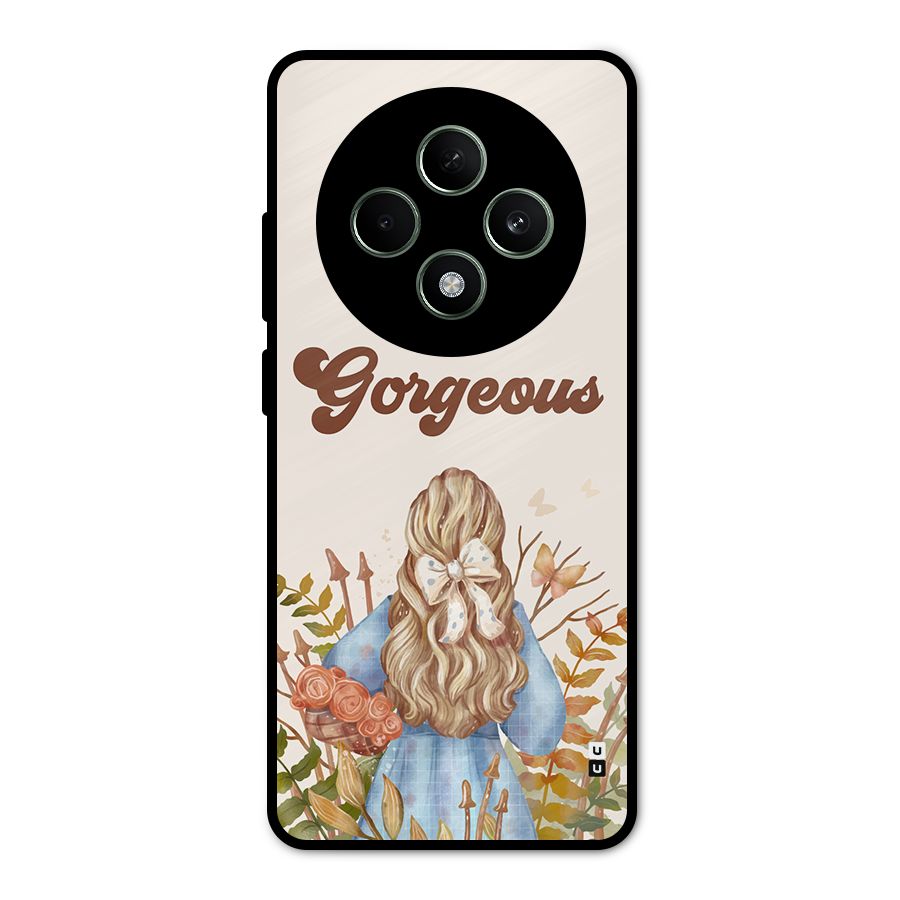 Gorgeous Girl Metal Back Case for Oppo F27
