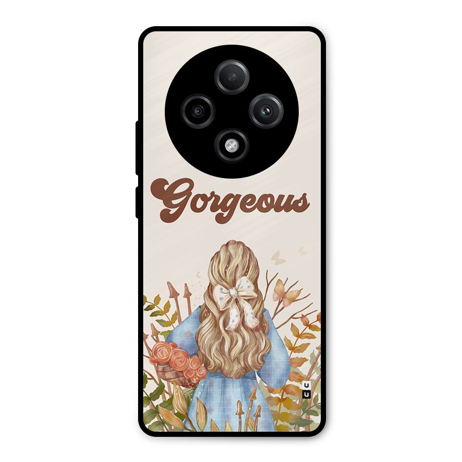 Gorgeous Girl Metal Back Case for Oppo F27 Pro Plus