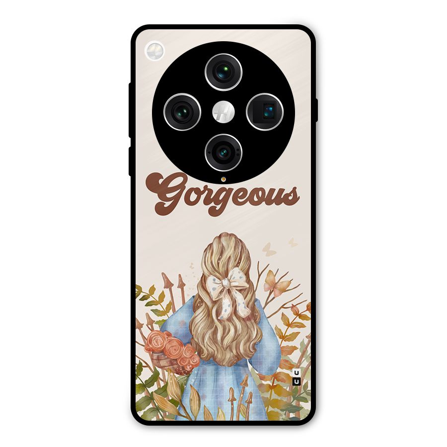 Gorgeous Girl Metal Back Case for Oppo Find X8 Pro