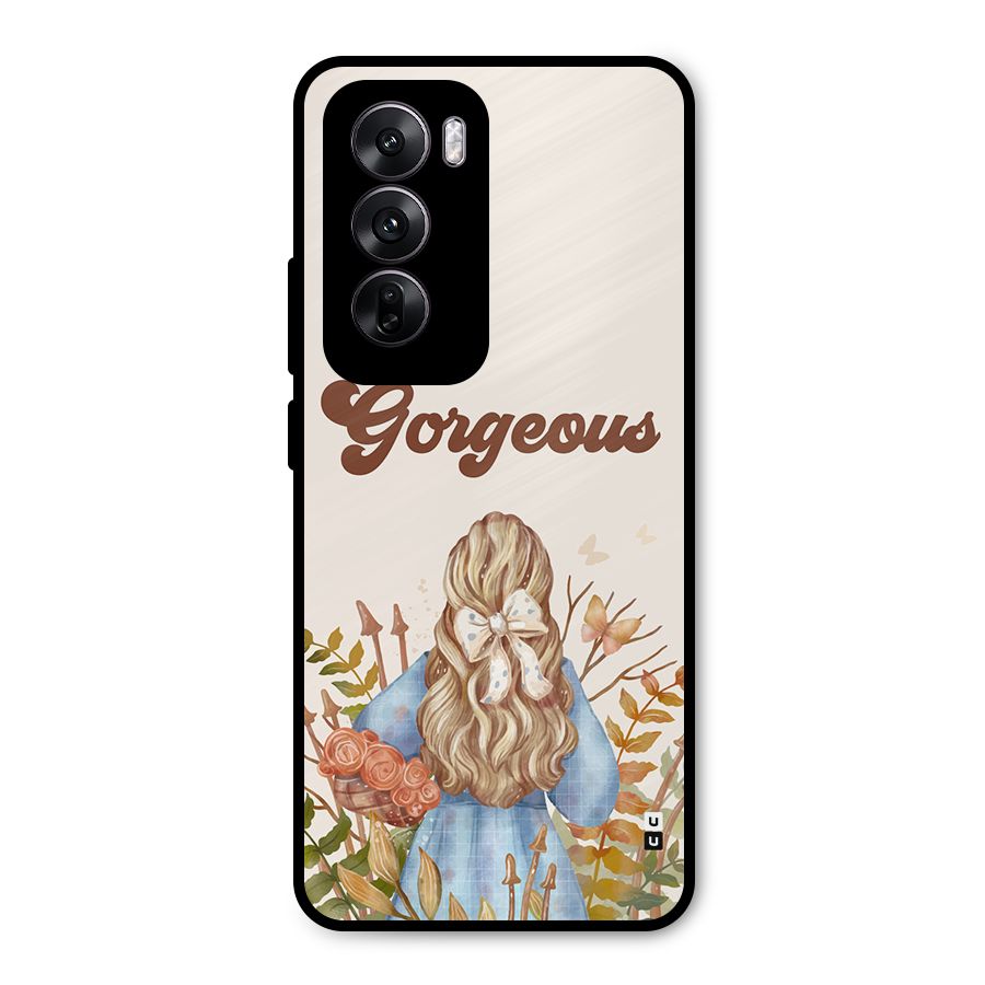Gorgeous Girl Metal Back Case for Oppo Reno12
