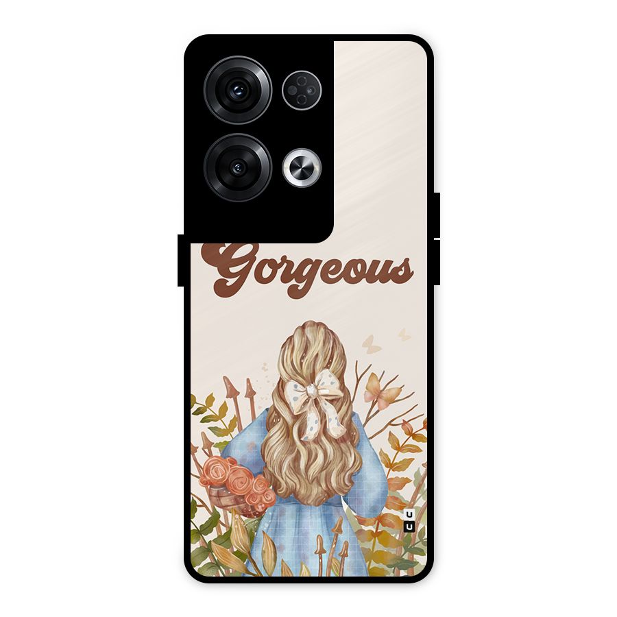 Gorgeous Girl Metal Back Case for Oppo Reno8 Pro 5G