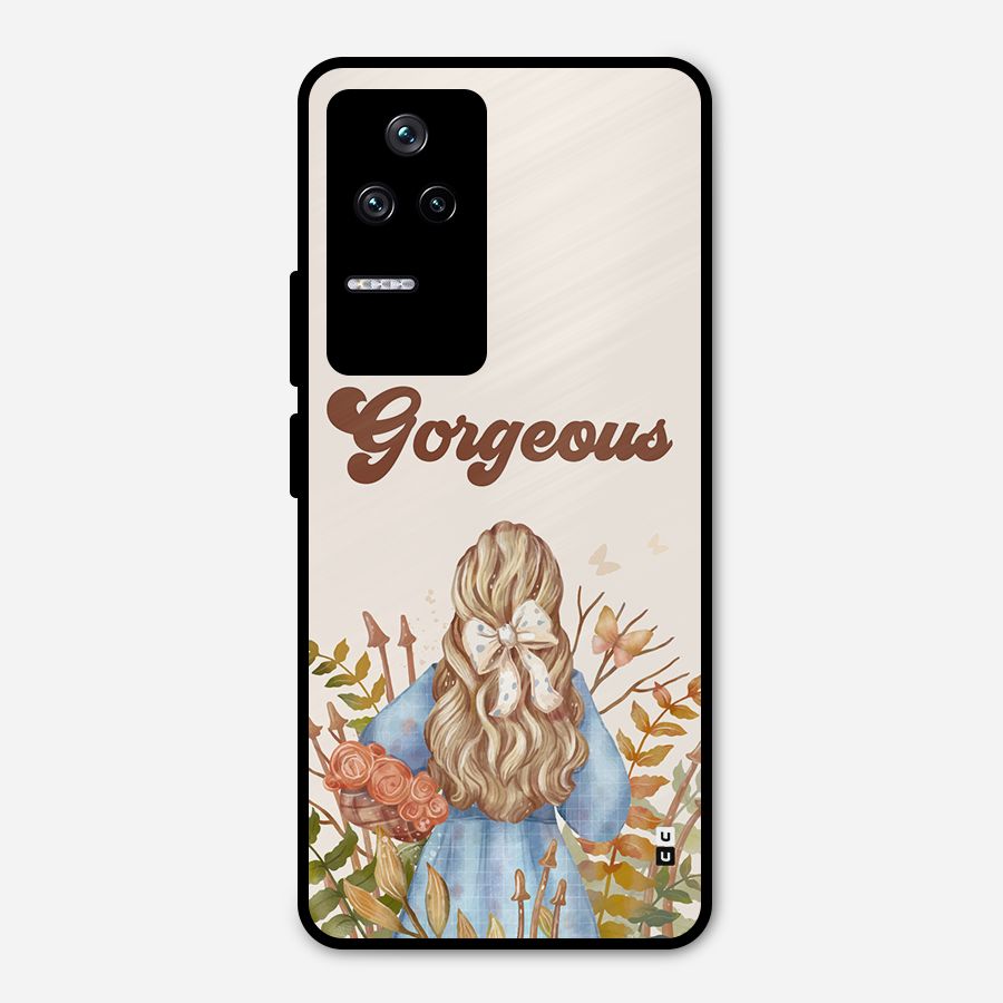 Gorgeous Girl Metal Back Case for Poco F4 5G
