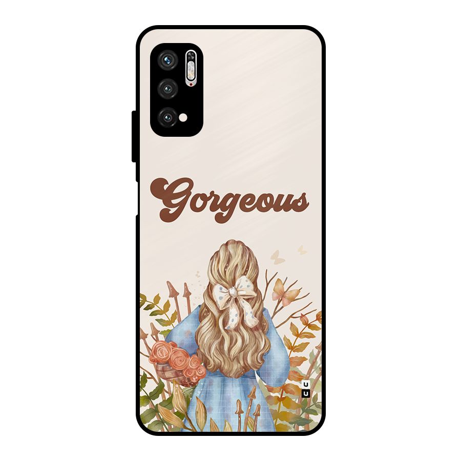 Gorgeous Girl Metal Back Case for Poco M3 Pro 5G