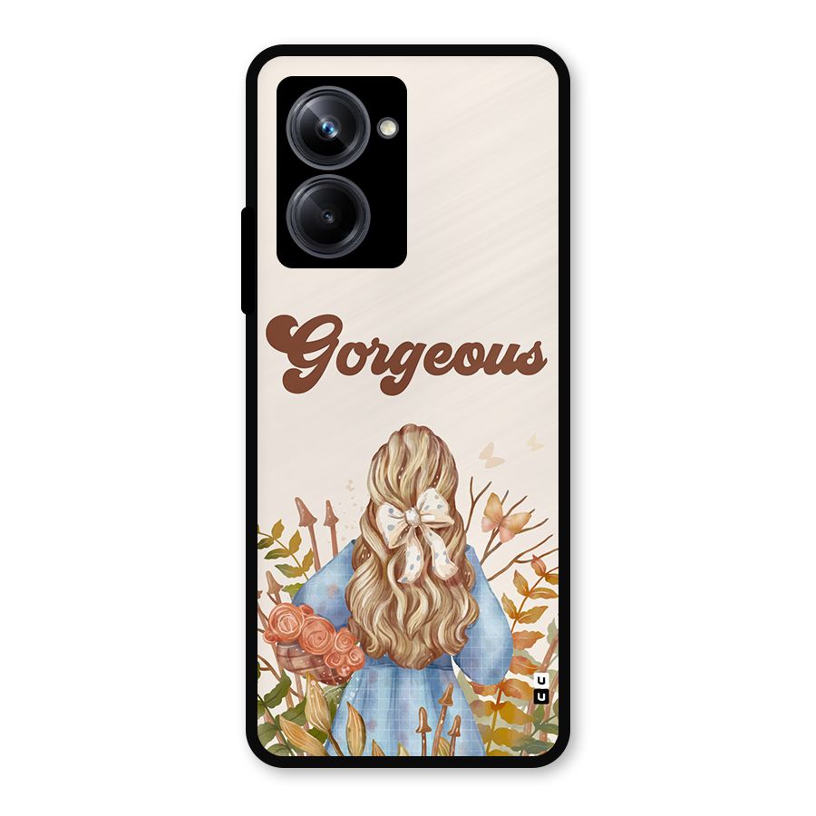 Gorgeous Girl Metal Back Case for Realme 10 Pro