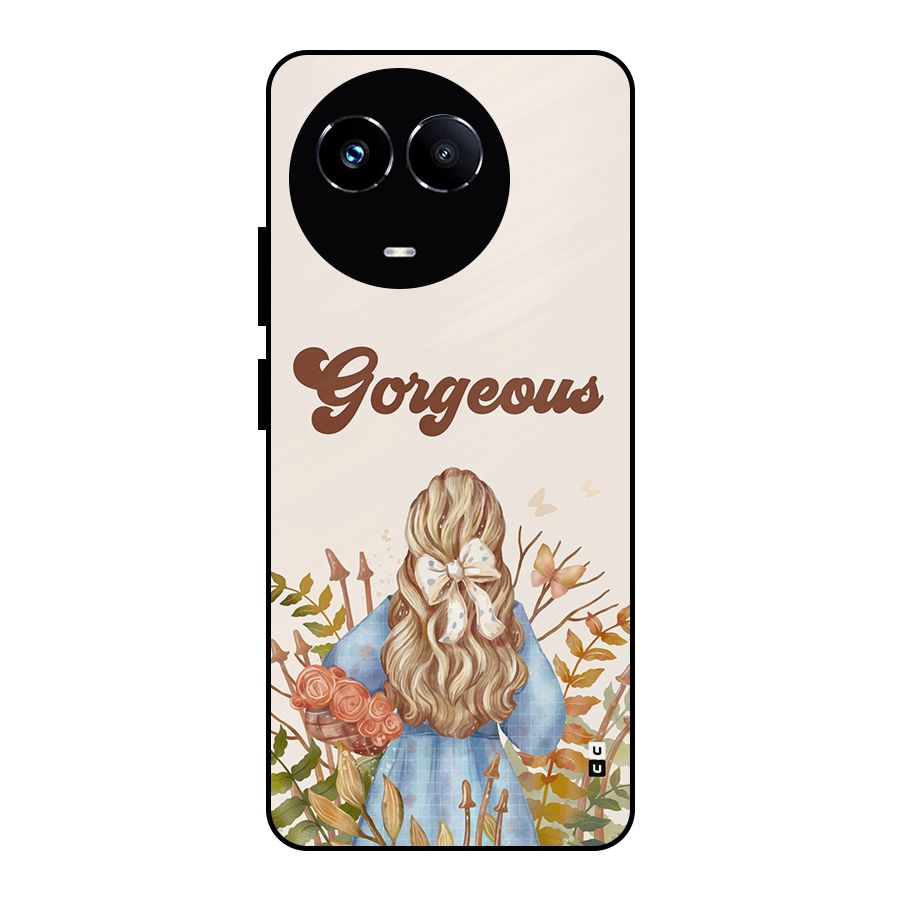 Gorgeous Girl Metal Back Case for Realme 11 5G