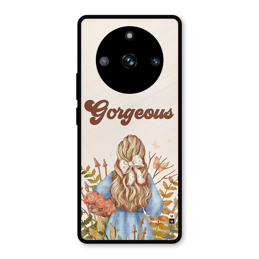 Gorgeous Girl Metal Back Case for Realme 11 Pro Plus