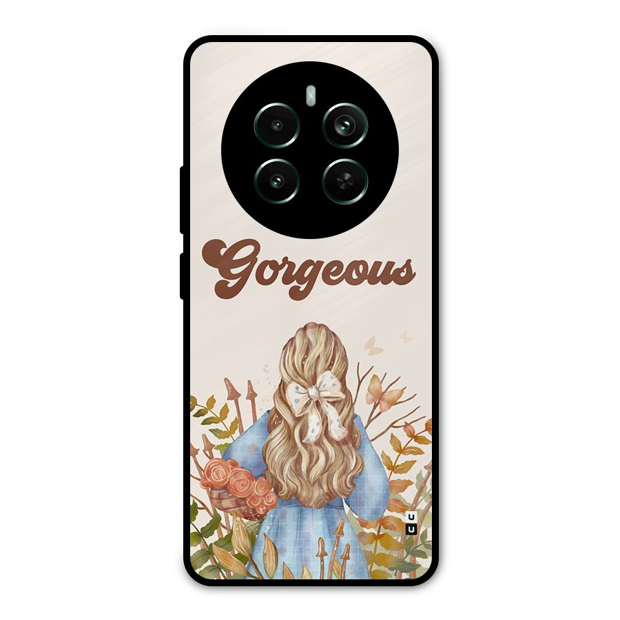 Gorgeous Girl Metal Back Case for Realme 12 Plus