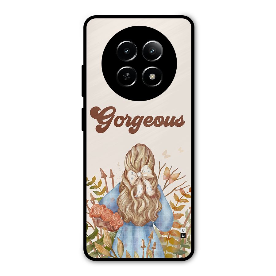 Gorgeous Girl Metal Back Case for Realme 12x 5G