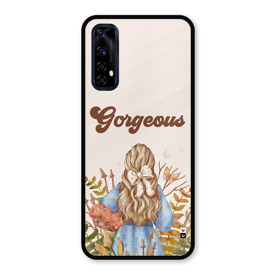 Gorgeous Girl Metal Back Case for Realme 7
