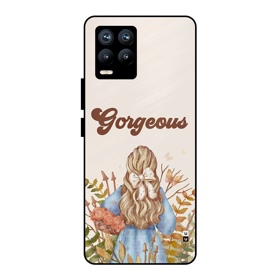 Gorgeous Girl Metal Back Case for Realme 8