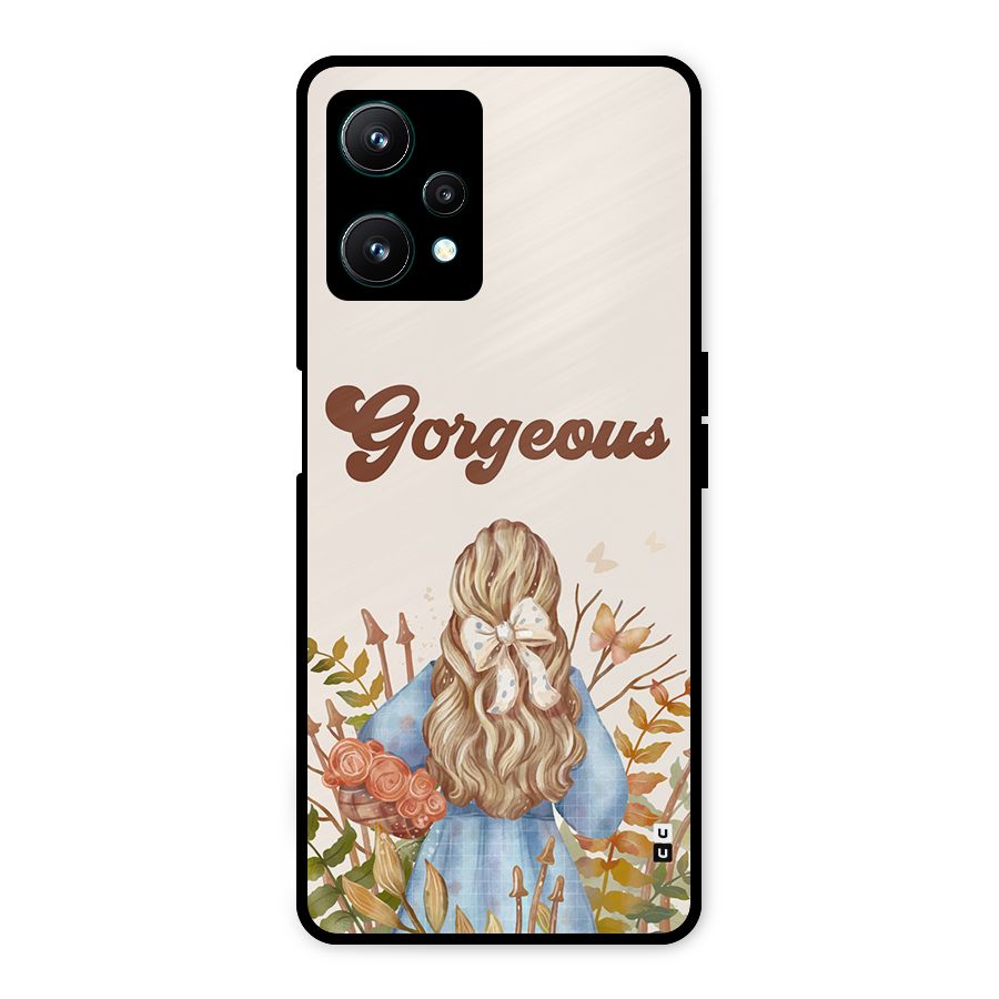 Gorgeous Girl Metal Back Case for Realme 9 Pro 5G